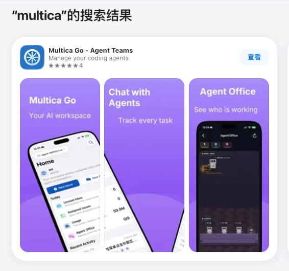 Multica Go App Store 页面